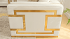 Contemporary Armchair in White and Gold Accents Finish by Homey Design - HD-2131-C - Image 4 of 0