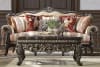 Antique Style Exposed Wood Carved Trim 2 Piece Living Room Set by Homey Design - HD-2638 - Image 2 of 0