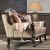 Antique Style Exposed Wood Carved Trim 2 Piece Living Room Set by Homey Design - HD-2638 - Image 3 of 0