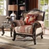 Antique Style Exposed Wood Carved Trim 2 Piece Living Room Set by Homey Design - HD-2638 - Image 4 of 0