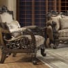 Beige and Cherry Upholstered Chair by Homey Design - HD-2658-C - Image 1 of 0