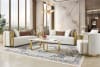 Sofa in White and Gold Finish by Homey Design - HD-3156-S - Image 2 of 0