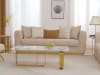 Contemporary Sofa in Soft Neutral and Gold Accents Finish by Homey Design - HD-3181-S - Image 1 of 0