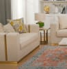 Loveseat in White and Gold Finish by Homey Design - HD-3183-L - Image 1 of 0