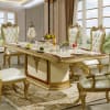 7 Piece Dining Room Set in Gold/Cherry/Pearl Finish by Homey Design - HD-5138-DT - Image 2 of 0