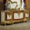 7 Piece Dining Room Set in Gold/Cherry/Pearl Finish by Homey Design - HD-5138-DT - Image 5 of 0