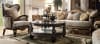 Traditional Upholstery Black and Gold Wood Finish 2 Piece Living Room Set by Homey Design - HD-551 - Image 4 of 0