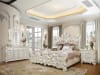 Classic Hand Carved Bed in Ivory Finish by Homey Design - HD-8008I-B - Image 2 of 0