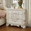 Classic Hand Carved Bed in Ivory Finish by Homey Design - HD-8008I-B - Image 3 of 0