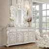 Classic Hand Carved Bed in Ivory Finish by Homey Design - HD-8008I-B - Image 4 of 0