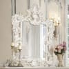 Classic Hand Carved Bed in Ivory Finish by Homey Design - HD-8008I-B - Image 5 of 0