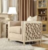 Upholstery Loveseat in Champagne Finish by Homey Design - HD-8911-L - Image 3 of 0
