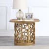 3 Piece Occasional Table Set in Gold Finish by Homey Design - HD-8913G - Image 3 of 0
