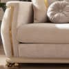 Loveseat in Cream Fabric with Golden Accent Finish by Homey Design - HD-9003-L - Image 3 of 0