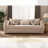 Sofa in Cream Fabric with Golden Accent Finish by Homey Design - HD-9003-S - Image 1 of 0