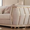 Sofa in Cream Fabric with Golden Accent Finish by Homey Design - HD-9003-S - Image 2 of 0