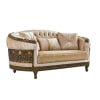 Loveseat in Classic Beige and Gold&nbsp;Finish by Homey Design - HD-9017-L - Image 1 of 0