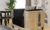 Armchair in Dark Fabric w/Silver and Gold Accents Finish by Homey Design - HD-9042-C - Image 2 of 0