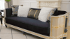 Sofa in Dark Fabric w/Silver and Gold Accents Finish by Homey Design - HD-9042-S - Image 1 of 0