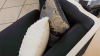 Sofa in Dark Fabric w/Silver and Gold Accents Finish by Homey Design - HD-9042-S - Image 3 of 0
