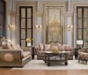 Classic European 2 Piece Living Room Set in Gold and Brown Finish by Homey Design - HD-9049 - Image 1 of 0