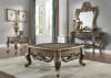 Traditional Perfect Brown with Metallic Antique Gold Finish 3 Piece Occasional Table Set by Homey Design - HD-905BR-OT - Image 2 of 0