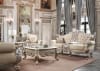 Metallic Silver with Antique Gold Trim Finish 2 Piece Living Room Set by Homey Design - HD-91633 - Image 1 of 0
