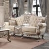 Metallic Silver with Antique Gold Trim Finish 2 Piece Living Room Set by Homey Design - HD-91633 - Image 2 of 0