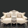 Metallic Silver with Antique Gold Trim Finish 2 Piece Living Room Set by Homey Design - HD-91633 - Image 3 of 0