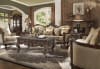 Traditional Wood Decorative Trim Upholstered Loveseat by Homey Design - HD-92-L - Image 1 of 0