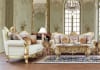 Luxury Leather Upholstered Sofa in Metallic Antique Gold Finish by Homey Design - HD-93630-S - Image 2 of 0