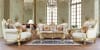 Luxury Leather Upholstered Sofa in Metallic Antique Gold Finish by Homey Design - HD-93630-S - Image 3 of 0