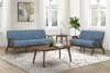 Damala Love Seat in Walnut & Blue by Home Elegance - HEL-1138BU-2 - Image 4 of 0