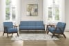Damala Love Seat in Walnut & Blue by Home Elegance - HEL-1138BU-2 - Image 5 of 0