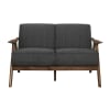 Damala Love Seat in Walnut & Dark Gray by Home Elegance - HEL-1138DG-2 - Image 1 of 0