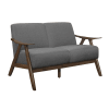 Damala Love Seat in Walnut & Gray by Home Elegance - HEL-1138GY-2 - Image 2 of 0