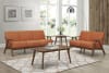 Damala Sofa in Walnut & Orange by Home Elegance - HEL-1138RN-3 - Image 4 of 0