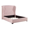 Cameo Wingback Upholstered Queen Bed in Pink Chenille Fabric by Home Elegance - HEL-1308PN-1 - Image 5 of 0