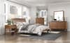 Evans Queen Platform Bed in Wire Brushed Light Brown Finish by Home Elegance - HEL-1314-1 - Image 2 of 0