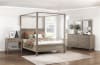 Marceline 6 Piece Canopy Queen Bedroom Set in Gray Oak Finish by Home Elegance - HEL-1316 - Image 1 of 0