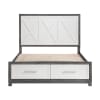 Rowan Footboard Storage 6 Piece Queen Bedroom Set in Ivory and Gray Finish by Home Elegance - HEL-1366 - Image 4 of 0