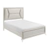 Audra Queen Panel Bed with LED Headboard in White and Gold Finish by Home Elegance - HEL-1383-1 - Image 1 of 0