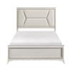 Audra Queen Panel Bed with LED Headboard in White and Gold Finish by Home Elegance - HEL-1383-1 - Image 3 of 0