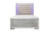 Aveline Queen Bed in Silver Finish by Home Elegance - HEL-1428SV-1 - Image 3 of 0