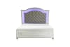 Leesa Queen Bed in Silver Finish by Home Elegance - HEL-1430-1 - Image 3 of 0