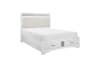 Luster 6 Piece Bedroom Set in White and Silver Glitter Finish by Home Elegance - HEL-1505W-1-4 - Image 5 of 0
