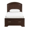 Hudson Footboard Storage Twin Platform Bed in Cherry Finish by Home Elegance - HEL-1520CHT-1 - Image 3 of 0
