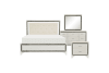 Salon 6 Piece Bedroom Set in Pearl White Metallic Finish by Home Elegance - HEL-1572W-1-4 - Image 2 of 0