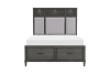 Wittenberry 6 Piece Bedroom Set in Gray Finish by Home Elegance - HEL-1573-1-4 - Image 4 of 0