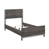 Zephyr Twin Panel Bed in Brownish Gray and Antique Silver Finish by Home Elegance - HEL-1577DGT-1 - Image 2 of 0